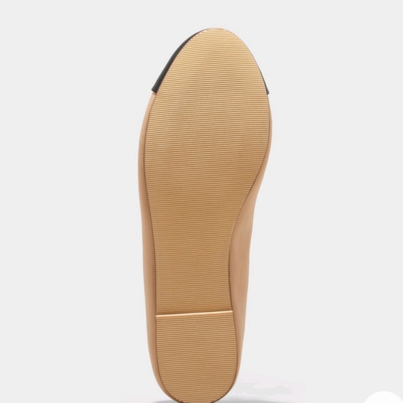 Women's Janie Ballet Flats with Memory Foam Insole - A New Day Tan Size 9W - Picture 4 of 6